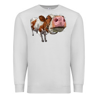 Dove Grey cute simmental cow Premium Sweatshirt - LillyAllenDesigns