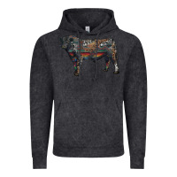 Vintage Black black angus bull with western patterns Vintage Hoodie - RanaPortraitStore