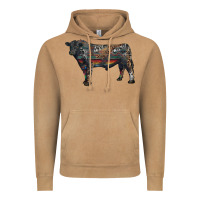 Vintage Camel black angus bull with western patterns Vintage Hoodie - RanaPortraitStore