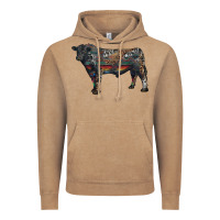 Vintage Coffee black angus bull with western patterns Vintage Hoodie - RanaPortraitStore