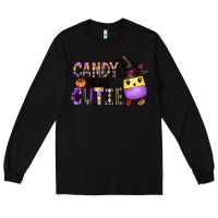 Black Candy Corn Cutie Long Sleeve Tee - CowhideDigitalArt