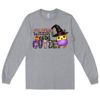 Heather Grey Candy Corn Cutie Long Sleeve Tee - CowhideDigitalArt