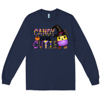 Navy Candy Corn Cutie Long Sleeve Tee - CowhideDigitalArt