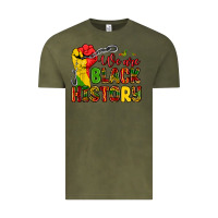 Vintage Olive we are black history Vintage Tee - Zillion Design Studio