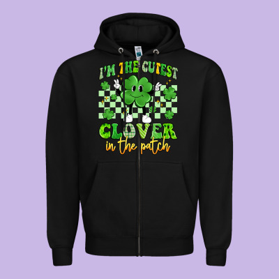 I'm The Cutest Clover In The Patch Artiststas Zipper Hoodie Designed By Artiststas