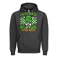 Charcoal Heather i'm the cutest clover in the patch artiststas Zipper Hoodie - Artiststas