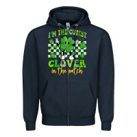 Navy i'm the cutest clover in the patch artiststas Zipper Hoodie - Artiststas
