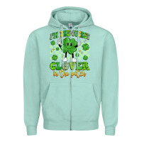 Seafoam i'm the cutest clover in the patch artiststas Zipper Hoodie - Artiststas