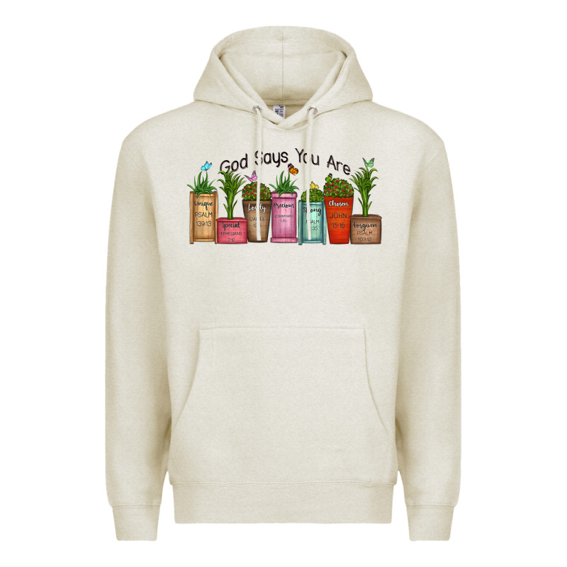 God Says You Are Unique Premium Hoodie by MaliasSmallBusiness | Teevron