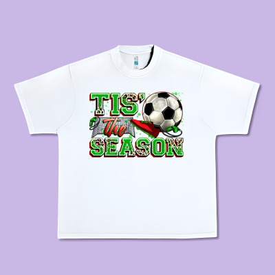 Tis' The Season Soccer Urban Heavy Tee Designed By Zillion Design Studio