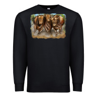 Black 3 red angus bulls Premium Sweatshirt - LillyAllenDesigns