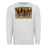 Dove Grey 3 red angus bulls Premium Sweatshirt - LillyAllenDesigns