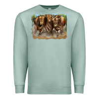 Seafoam 3 red angus bulls Premium Sweatshirt - LillyAllenDesigns