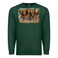Sports Green 3 red angus bulls Premium Sweatshirt - LillyAllenDesigns
