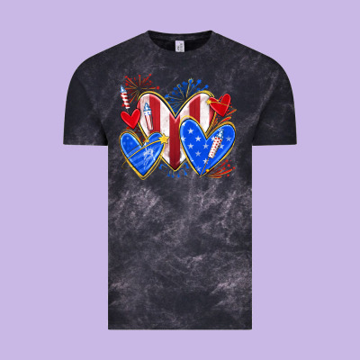 Vintage Tee 4th of july hearts