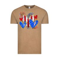 Vintage Coffee 4th of july hearts Vintage Tee - texasbilliewilder