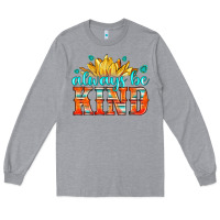 Heather Grey always be kind Long Sleeve Tee - HRA Design Shop