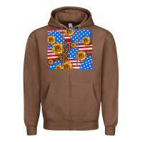 Chestnut basic sunflower and leopard Zipper Hoodie - AdoDesignShop