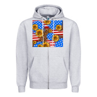 Heather Grey basic sunflower and leopard Zipper Hoodie - AdoDesignShop