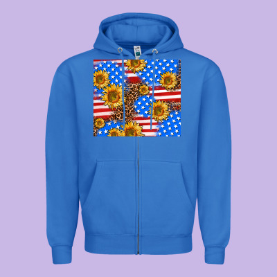 Basic Sunflower And Leopard Zipper Hoodie Designed By Adodesignshop