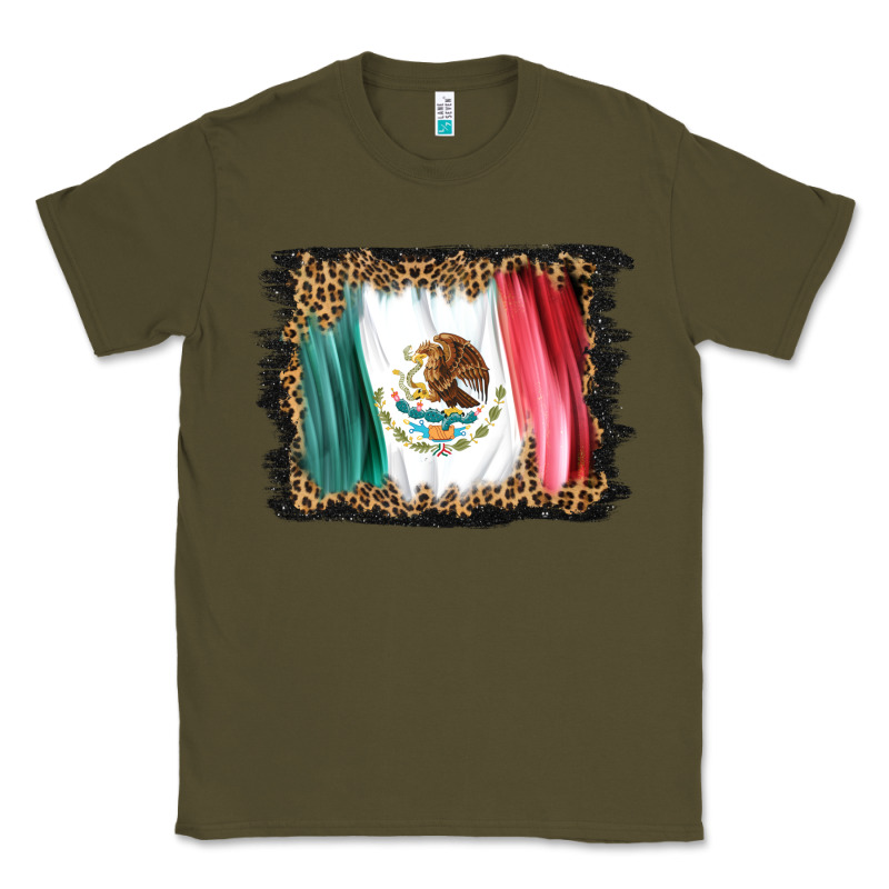 Distressed Mexico Flag Classic Tee by BarkalooDesign | Teevron