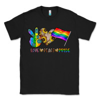 Black peace love pride Classic Tee - CowhideDigitalArt