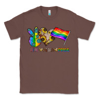 Chestnut peace love pride Classic Tee - CowhideDigitalArt