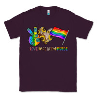 Plum peace love pride Classic Tee - CowhideDigitalArt