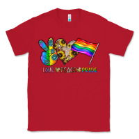 Red peace love pride Classic Tee - CowhideDigitalArt