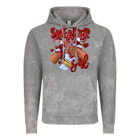 Cloud Rock red sneaker girl afro woman Vintage Hoodie - RanaPortraitStore
