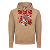 Red Sneaker Girl Afro Woman Vintage Hoodie | Teevron