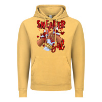 Vintage Mustard red sneaker girl afro woman Vintage Hoodie - RanaPortraitStore
