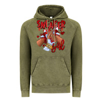 Vintage Olive red sneaker girl afro woman Vintage Hoodie - RanaPortraitStore