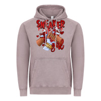 Vintage Zinc red sneaker girl afro woman Vintage Hoodie - RanaPortraitStore