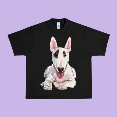 Bull Terrier Urban Heavy Tee Designed By Ranaportraitstore