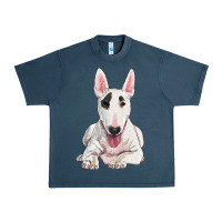 Midnight Navy bull terrier Urban Heavy Tee - RanaPortraitStore