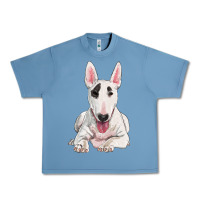 Pebble Blue bull terrier Urban Heavy Tee - RanaPortraitStore