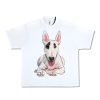 White bull terrier Urban Heavy Tee - RanaPortraitStore