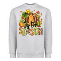 Heather Grey Tis' the season Fall American Football Heavyweight Sweatshirt - RanaPortraitStore
