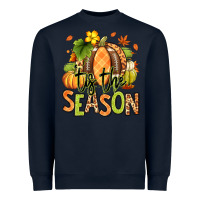 Navy Tis' the season Fall American Football Heavyweight Sweatshirt - RanaPortraitStore