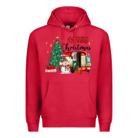 Cardinal merry christmas camper Premium Hoodie - MaliasSmallBusiness