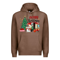 Chestnut merry christmas camper Premium Hoodie - MaliasSmallBusiness