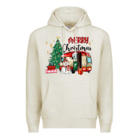 Oatmeal Heather merry christmas camper Premium Hoodie - MaliasSmallBusiness