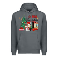 Rock merry christmas camper Premium Hoodie - MaliasSmallBusiness