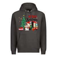 Smoke merry christmas camper Premium Hoodie - MaliasSmallBusiness