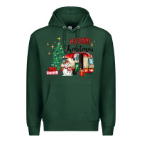 Sports Green merry christmas camper Premium Hoodie - MaliasSmallBusiness
