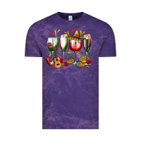 Cloud Purple mexico wine glasses Vintage Tee - Zillion Design Studio