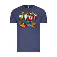 Vintage Denim mexico wine glasses Vintage Tee - Zillion Design Studio