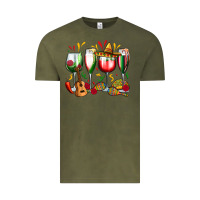 Vintage Olive mexico wine glasses Vintage Tee - Zillion Design Studio