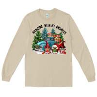 Mushroom hanging with my gnomies Long Sleeve Tee - FaDigitalArtStudio